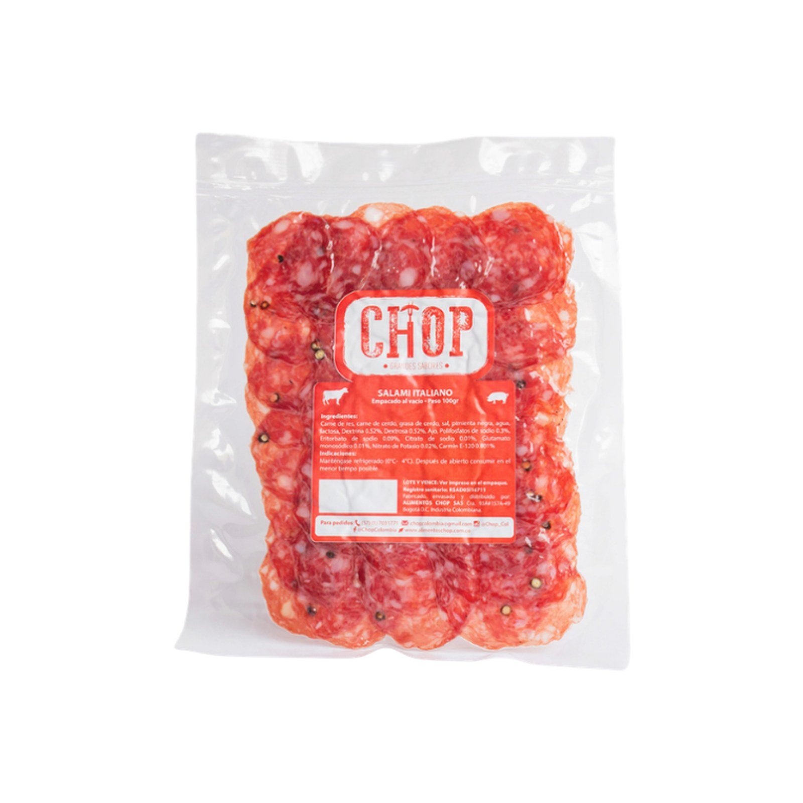 Salami italiano chop 100 grs.