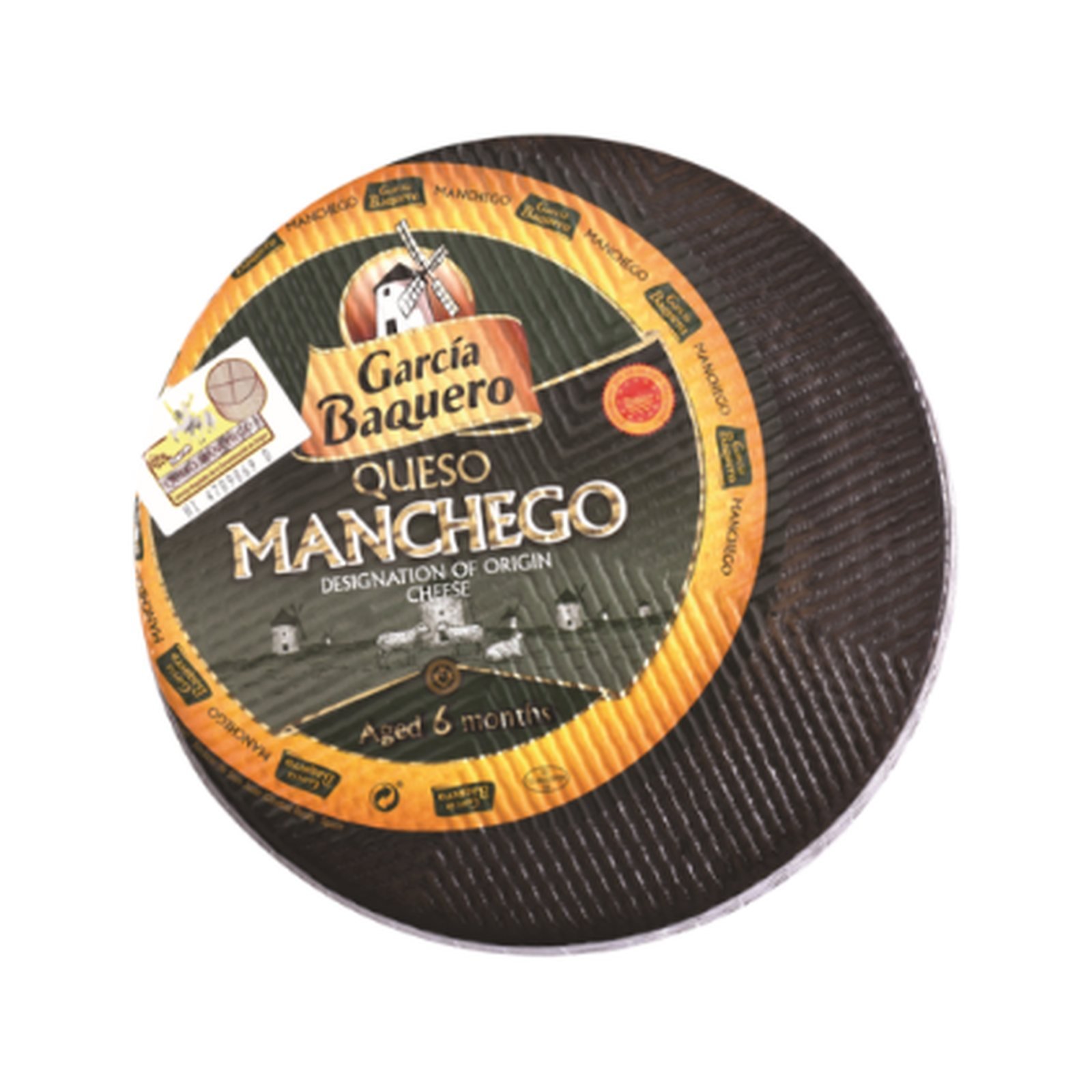 Queso manchego semicurado (torta) GARCÍA BAQUERO ~3.2 kg