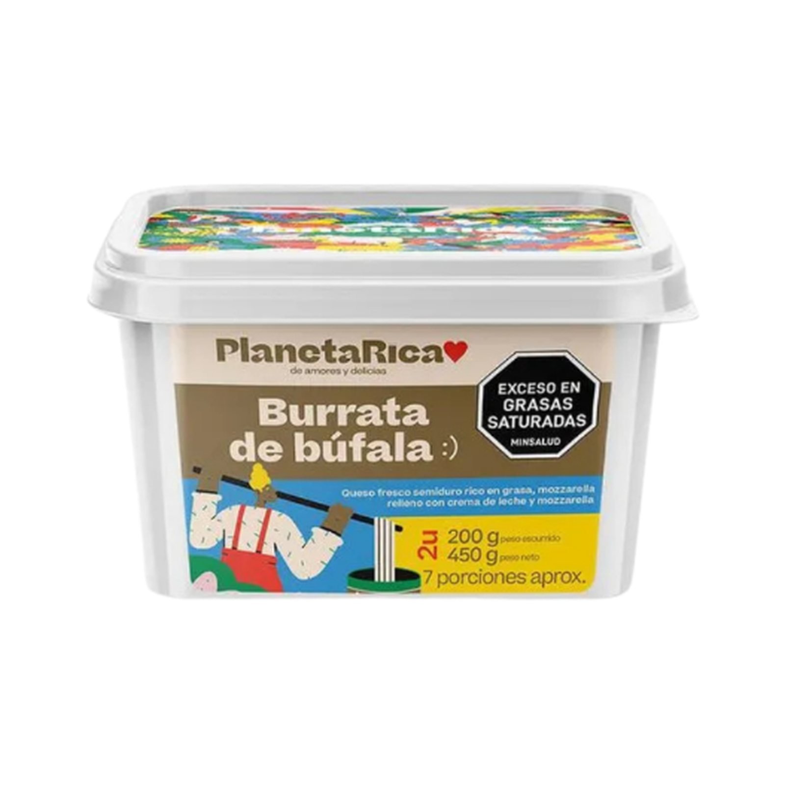 Queso burrata de búfala PLANETA RICA 450 grs.