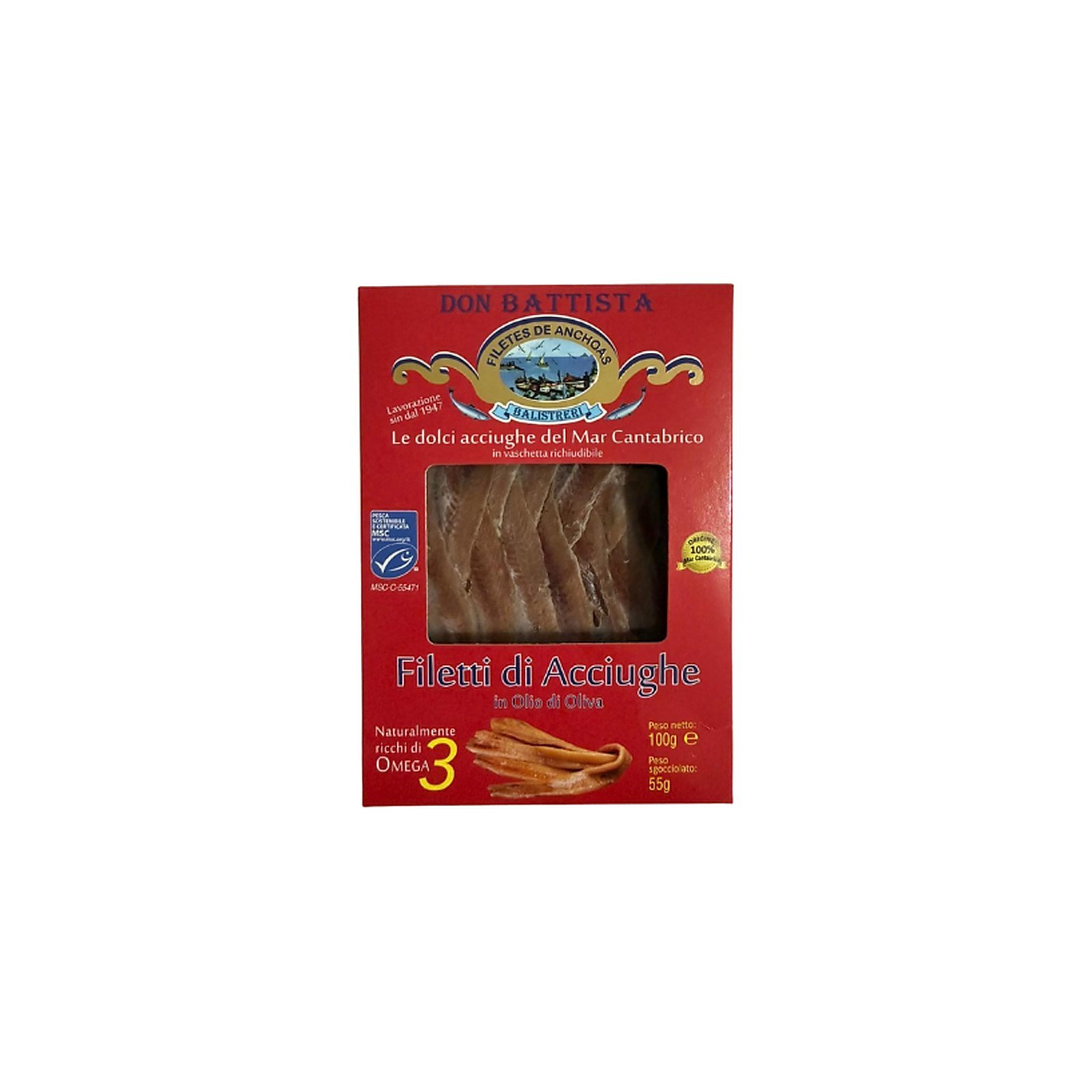Anchoa del Cantábrico DON BATTISTA 100 grs.
